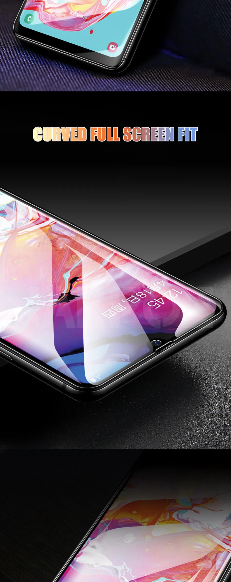 9D закаленное Стекло на samsung Galaxy A90 A80 A70 A60 A50 A40 A30 A20 A10 M10 M20 M30 M40 полное покрытие защитная маска для лица, Стекло