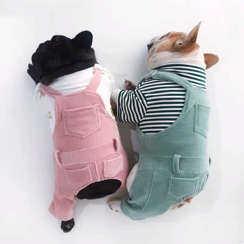 

French Bulldog Jumpsuits Fashion Pet Dog 4 legs Warm Clothes For Small Medium Puppy Dogs Clothing Schnauzer Dropshipping LAC02