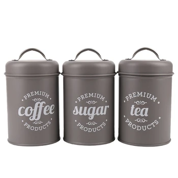 

Promotion! 1/3Pcs/Set Storage Tank Cover Steel Kitchen Utensils Multifunction Tea Coffee Sugar Square Box Case Household Quality