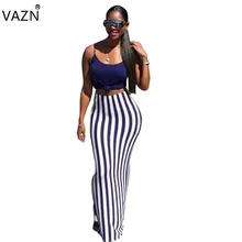 VAZN высокое качество дизайн Повседневный стиль женские юбки чистый полосатый снижение возраста новые женские Облегающие юбки D602