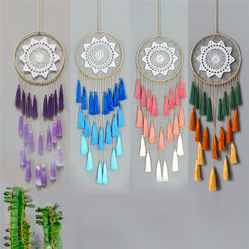 

New Nordic about Dream Large Tassel Macrame Woven Wall Hanging Tapestry Handmade Chic Bohemian Art Apartment Tassel Room Decor