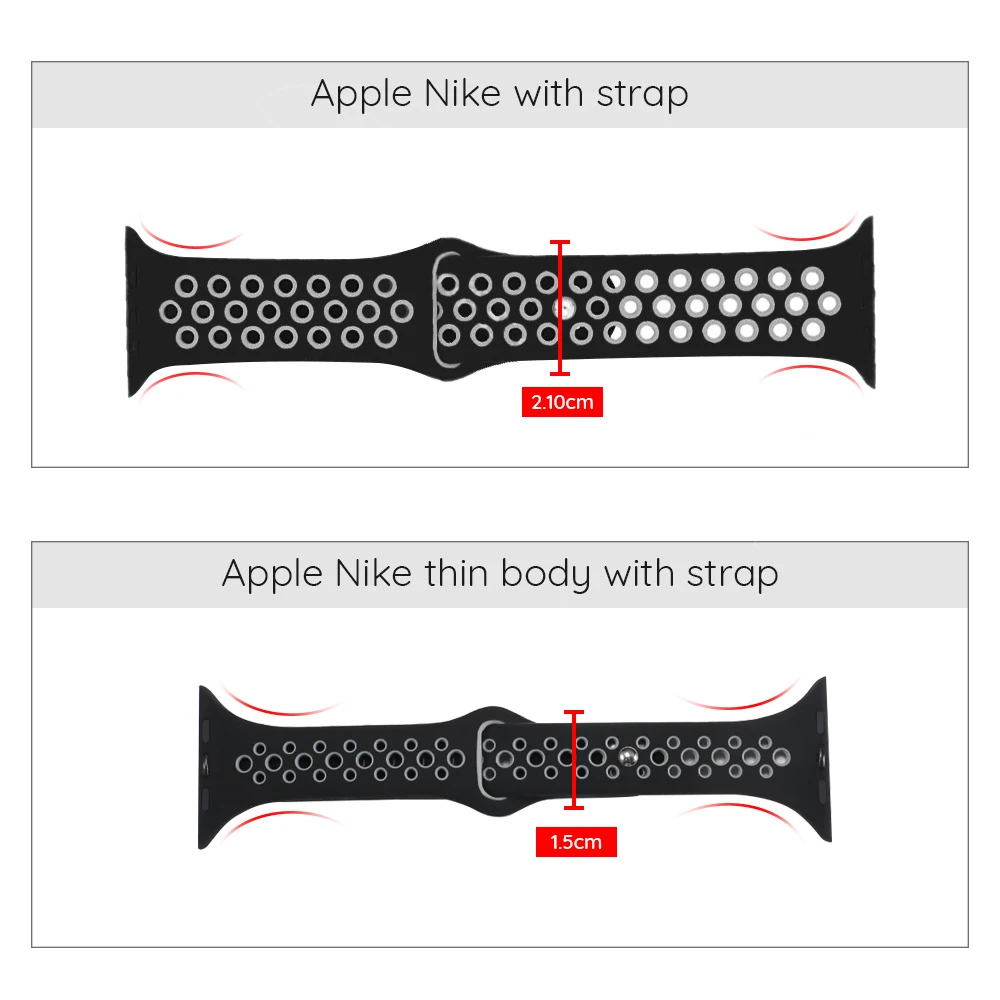 Тонкий ремешок для Apple Watch 5 ремешок 44 мм 40 мм iWatch ремешок 42 мм 38 мм дышащий спортивный силиконовый pulseira correa Apple watch 4 3 2 1