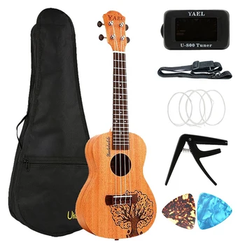 

YAEL 23 Inch Ukulele Kits Wood Concert Ukelele 23 Inch Hawaiian Tree 4 Strings Small Guitar Guitarra Musical Instruments Gifts