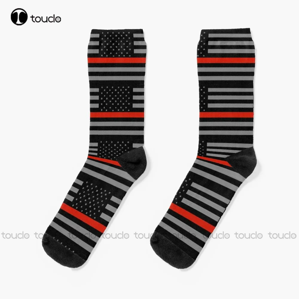 

New First Responders - Fire Department Socks Hiking Socks Personalized Custom Unisex Adult Socks Popularity Holiday Gifts