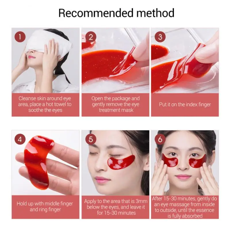 2Pcs=1Pair 24K Gold Crystal Collagen Eye Mask Patches For Eye Care Dark Circles Black Remove Skin Protect Mask Anti-Aging TSLM2