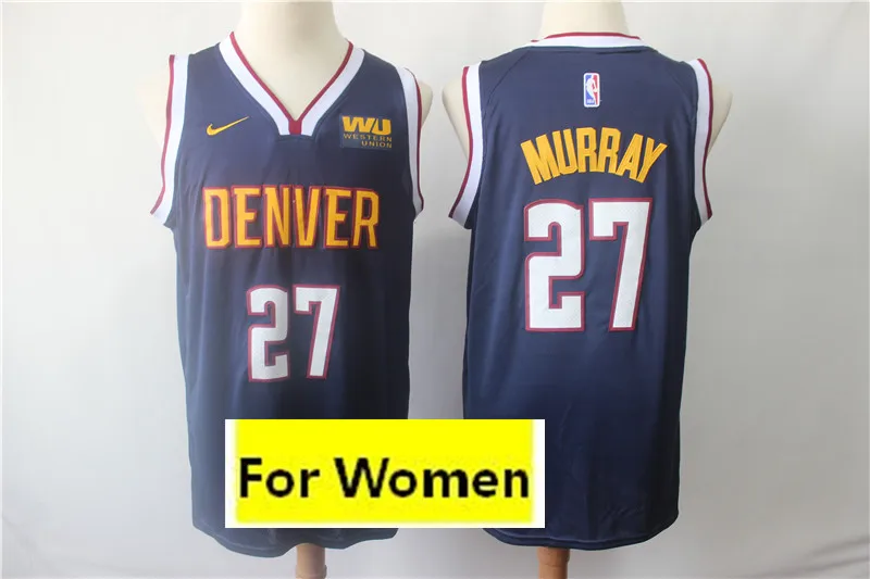 9 Женский бейсбольный мяч Денвер Аллен Айверсон#15 Nikola Jokic#27 Jamal Murray майки - Цвет: 9