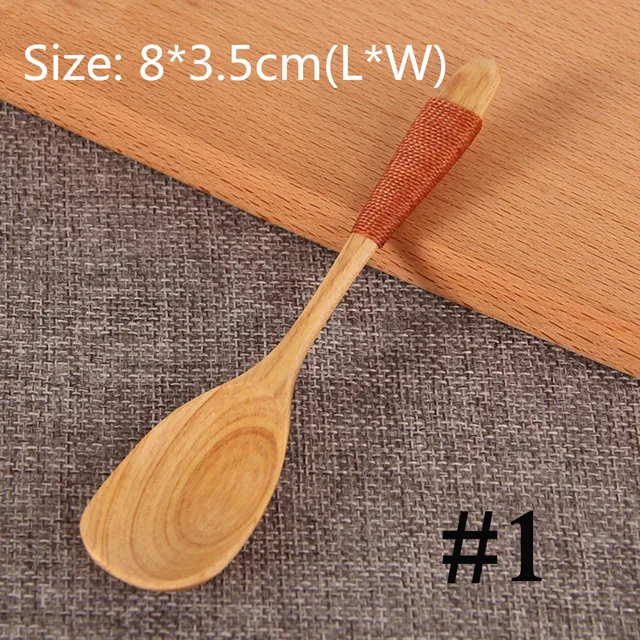 Wooden Kitchen Spoon Teak Wood Rice Spoon Rice Paddle Wood Tablespoon Big Potato Serving Spoon Wooden Kitchen Utensils Tableware A