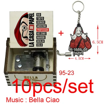 

10pcs/set Spot Supply La Casa De Papel Bella Ciao Music Box Desktop Decoration Music Box Birthday Wedding Gift For Friends
