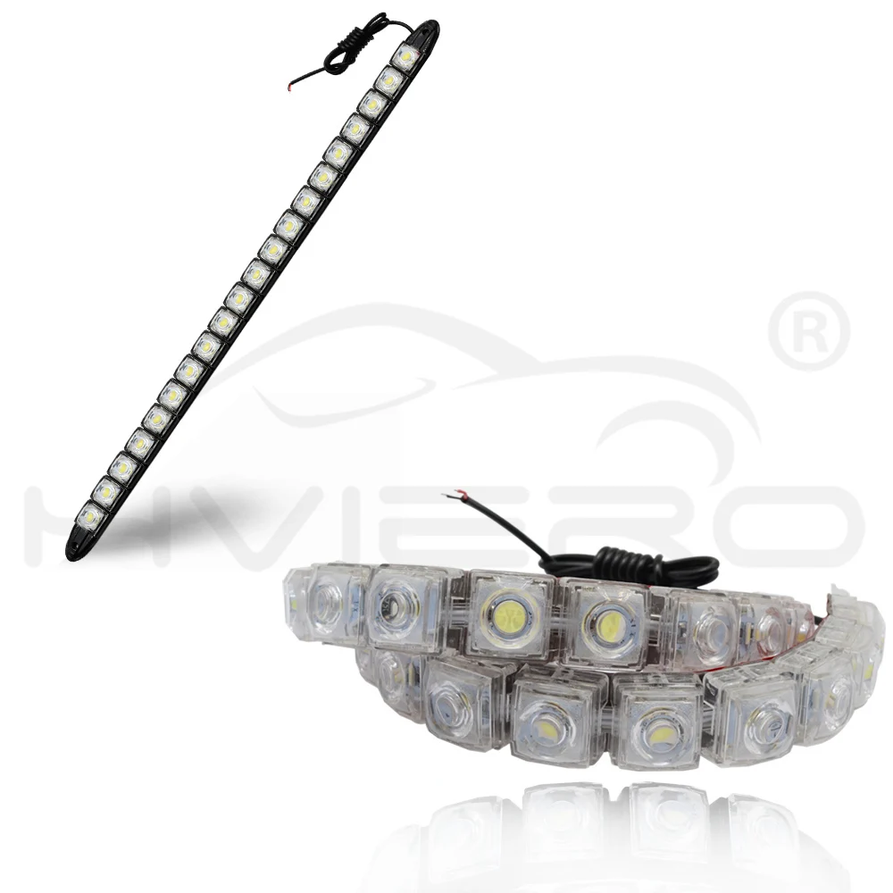 Hviero Car Styling COB DRL Fog Lights Flexible Silicone white Daytime Running Lights Auto Head Lamp Waterproof 10w Bright Led Fog Light car styling