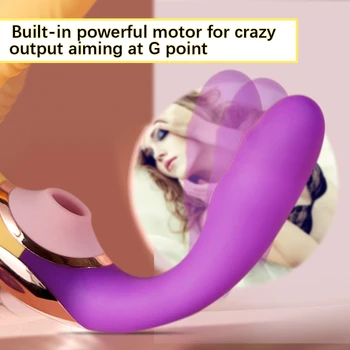 Sucking Vibrator For Women Dildo Double Vibration G Spot Massage Clit Nipper Sucker Clitoris Vagina Stimulator Female Sex Toys 4