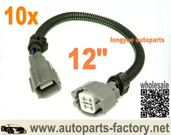 

longyue 10pcs 4 pin Denso O2 Oxygen Sensor Extension for Subaru Toyota