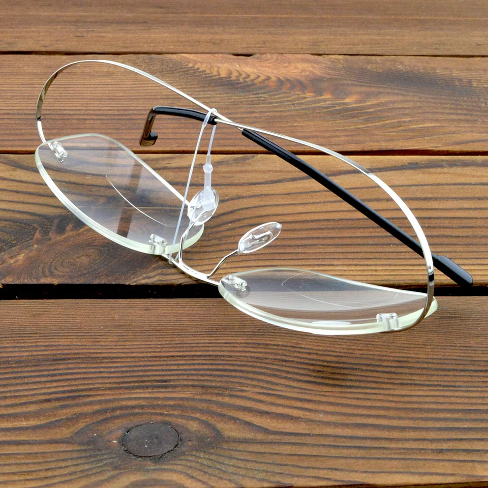 Occhiali Da Lettura Bifocali Senza Montatura Con Montatura In - Foto 5