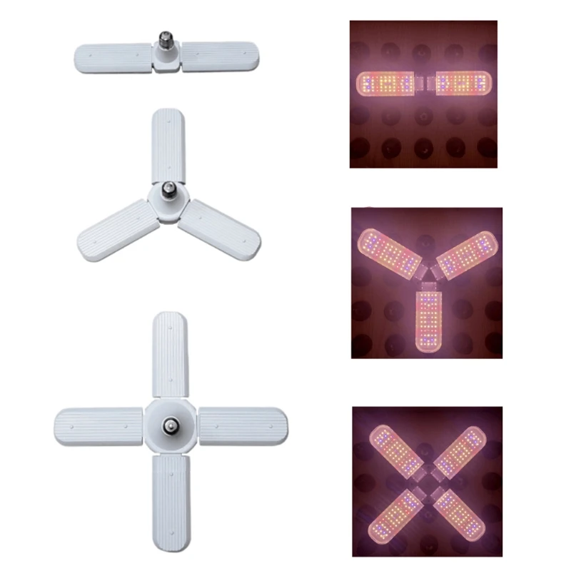 

24/36/48W LED Plant Growth Light 2/3/4 Leaf Foldable Full Spectrum Lamp Phytolamp for Succulent Flowers