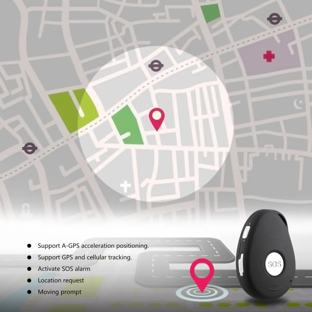 

Multifunctional GPS Mini GPS Tracker Locator SOS Alarm for Kids Elder Pet Cat Dog Car Vehicle Personal Security Alarm EU Plug