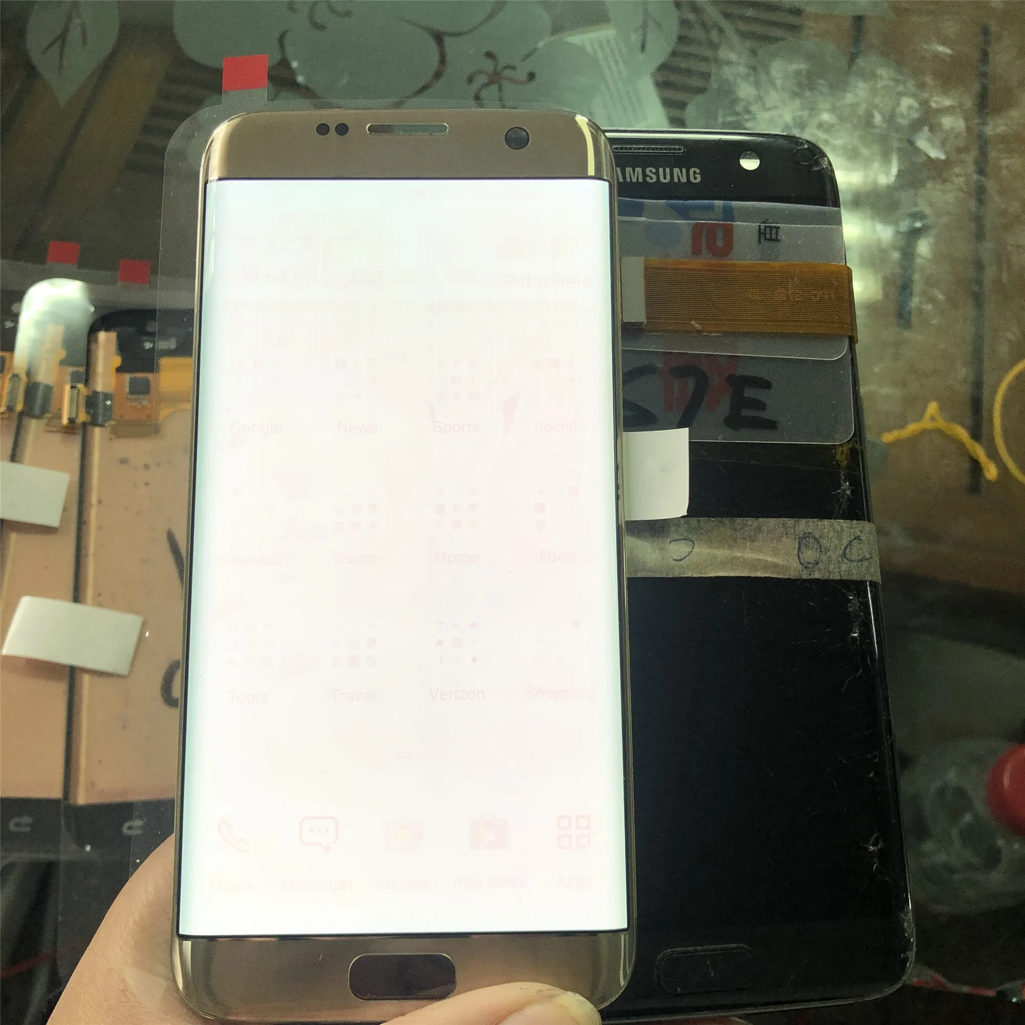 5 ''SUPER AMOLED дисплей с рамкой для SAMSUNG Galaxy s7 edge G935 G935F сенсорный экран дигитайзер +