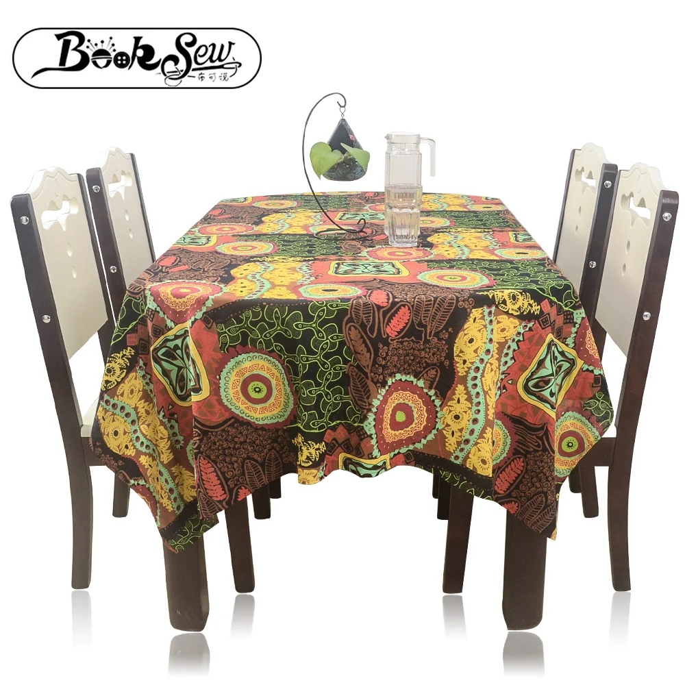 African Tablecloth Round Table African Linen Tablecloth Cotton