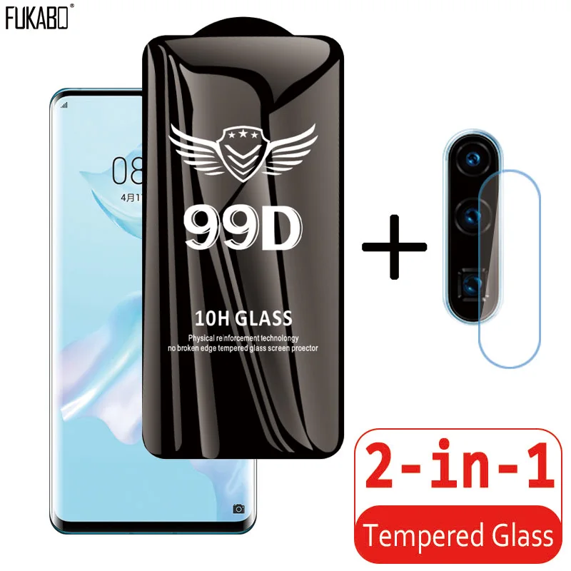 

2-in-1 Full Cover Camera Lens Glass For Huawei P20 Lite P30 Pro Screen Protector Tempered Glass For Huawei Mate 20 Lite 10 Film