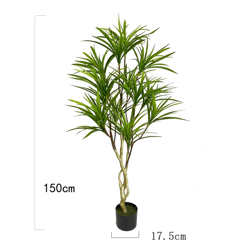  Ryakos Árbol artificial para interiores, palmera artificial  grande, hojas de palma falsas en maceta, plantas altas al aire libre para  decoración de vacaciones, plantas falsas (tamaño : 63.0 in) : Hogar