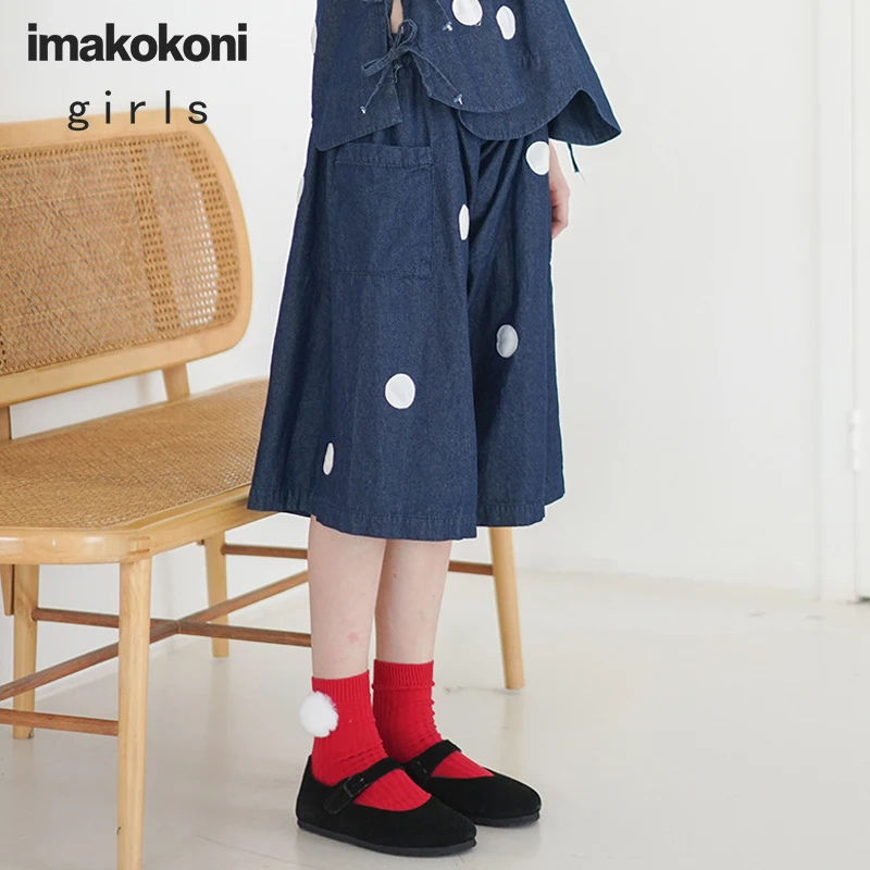 Imakokoni Штаны в ковбойском стиле горошек 2019 новые летние оригинальные свободные