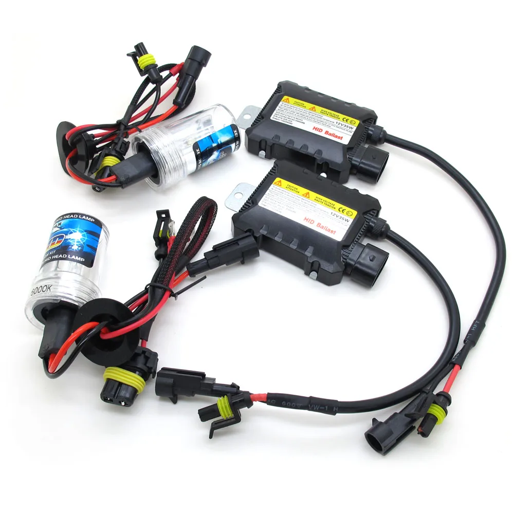 35 Вт 55 H1 H3 H7 H11 9005 9006 HID ксеносветильник Автомобильная фара Комплект 4300K 6000K 8000K 12000K с
