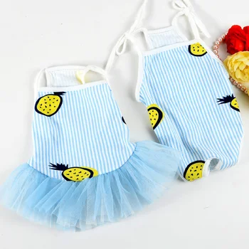 

Pet Clothes Fruit Pattern Cotton Dog Dress Cute Dog Siamese Physiological Pants Pet Supplies S-XL 2 Color