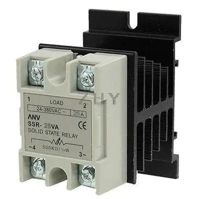 

Solid State Relay Voltage Resistance Regulator 25A 24-380VAC 500Kohm + Heat Sink