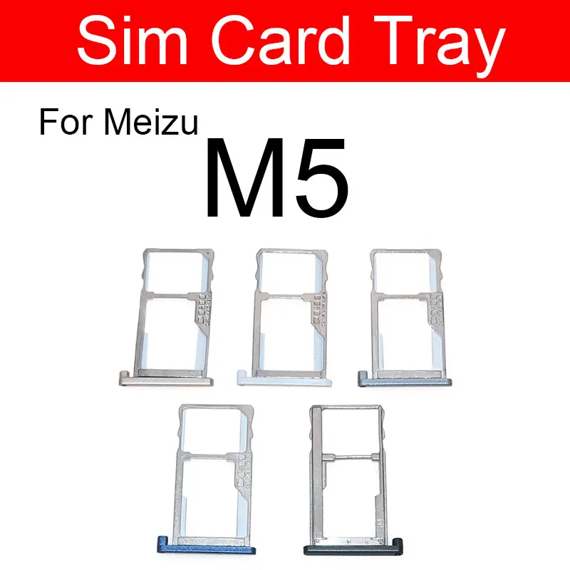 Vassoio Per Sim Card Per Meizu Meilan Blue Charm 5 M5 M710H Sim Memory Card Adapter Holder Slot Card Vassoio Parti Di Riparazione Di Ricambio