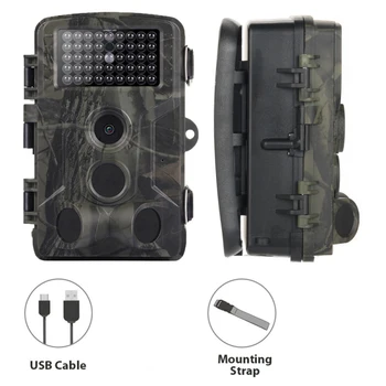 

16MP Trail Hunting Camera Wild camera Night Version Wildlife Scouting Cameras Photo Traps Track HC801A 1080P IP65 Trap 0.3s