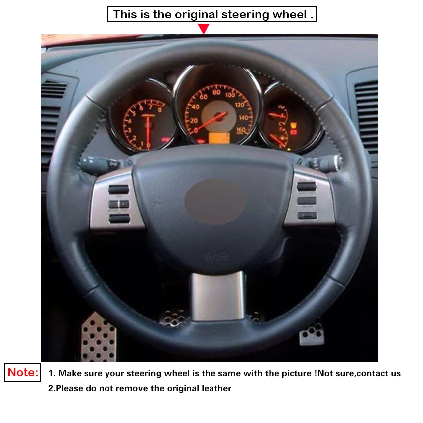 LQTENLEO черный кожаный чехол на руль автомобиля для Nissan Quest 2004-2010 Altima 2005-2009 Мурано Максима 2004-2008