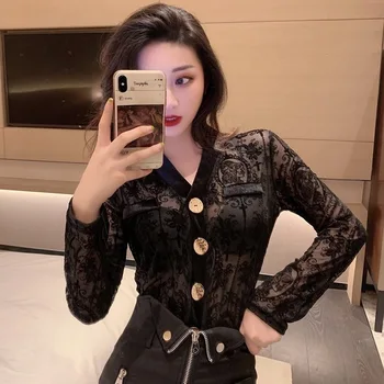 

Tide Brand 2019 Season Single Row Buckle Sexy Garment Self-cultivation Show