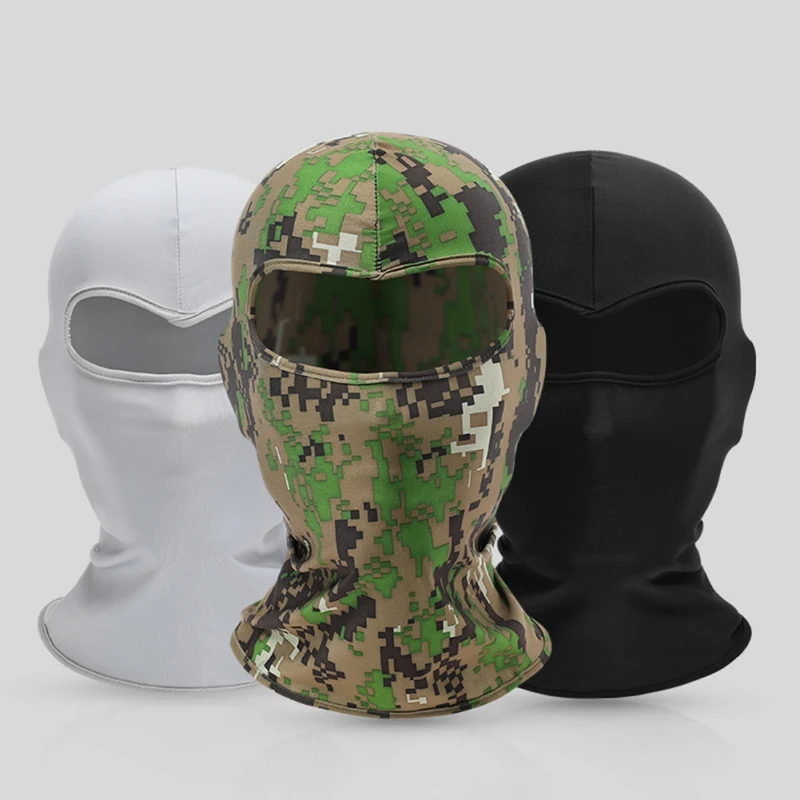 Ice Silk Motorcycle Balaclava Full Face Mask Windproof Military Helmet Liner Hood Ski Tactical Snowboard Sport Cycling Mask Face