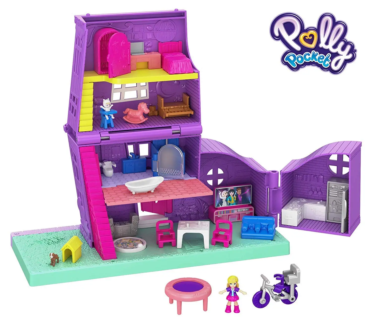 Mattel Polly Карманный дом для девочек, куклы, большой мир, Коробка С Сокровищами, роскошный автомобильный дорожный костюм, игрушки для девочек, Большой карманный мир