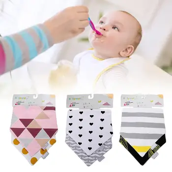 

2pcs Organic Cotton Baby Scarf Muslin Burp Cloth Bandana Bibs Newborn Baby Boy Infant Girl Toddler Winter Scarf Waterproof Bib