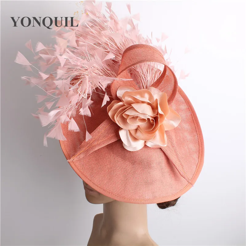 Fascinator Pince à Cheveux Avec Plumes Et Filet - Violet, Fleur Satin, Pour Mariage