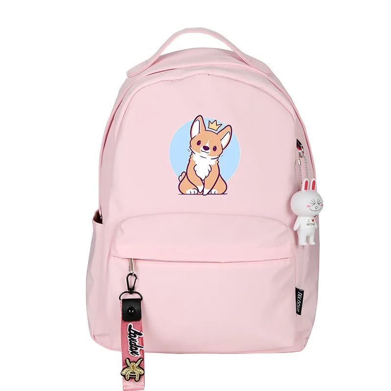 Корги принц мини рюкзак каваи женские маленькие рюкзаки розовый рюкзак нейлон школьные сумки для девочек-подростков милые дорожные сумки - Цвет: 2