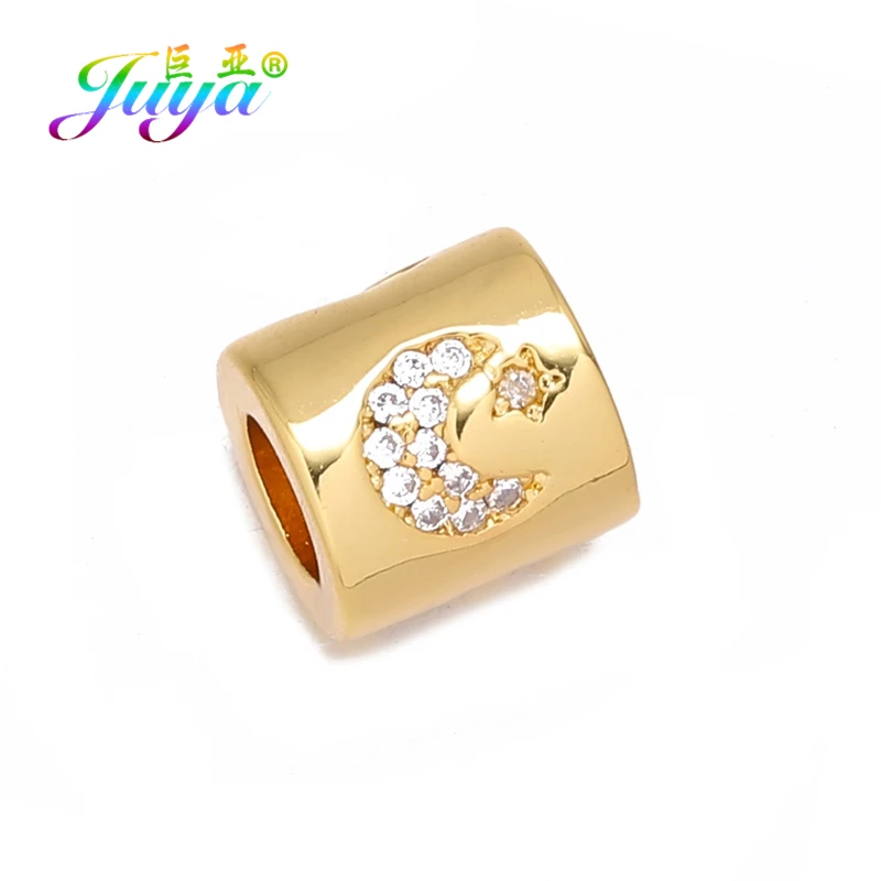 Juya 4pcs Lot Diy Gold Alphabet Initial Letter Beads Supplies Copper Material Tube Beads For Handmade Charms Name Jewelry Making Beads Aliexpress