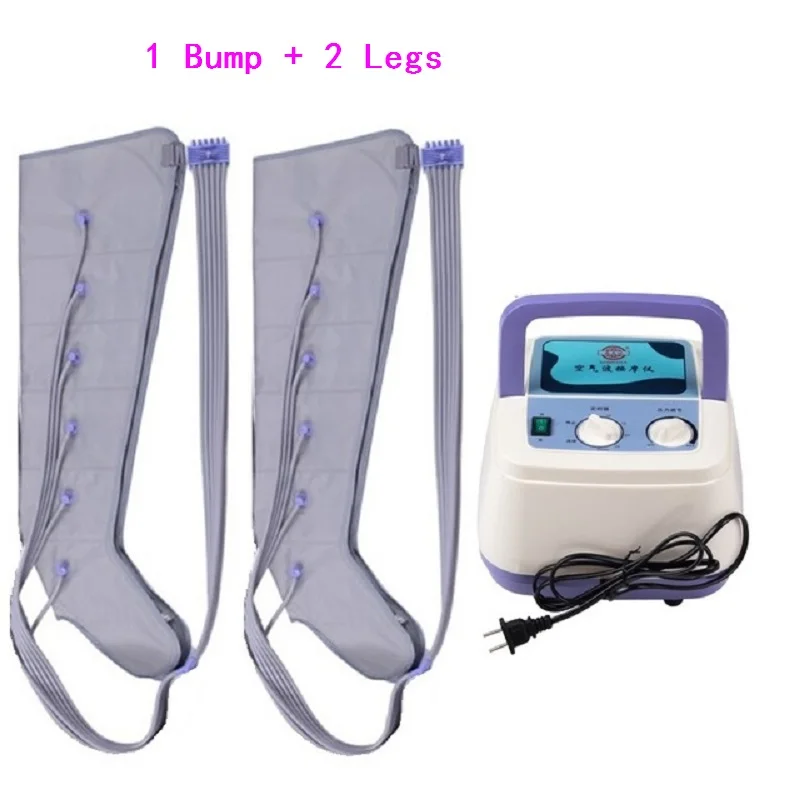 Инфракрасная терапия воздушный компрессионный массажер ручной контроллер циркуляции крови насос обертывание для тела ноги руки талии расслабляющий массаж - Цвет: 1 Bump 2 Legs