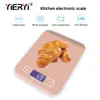 yieryi 10kg/1g Stainless Steel Digital Kitchen Scales Cooking Measure Tools Electronic Weight LED Food Scale with Rose gold ► Photo 1/6