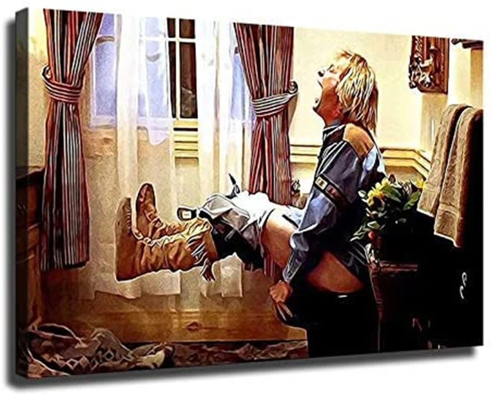 Забавная Настенная картина для ванной комнаты холст гостиной спальни офиса