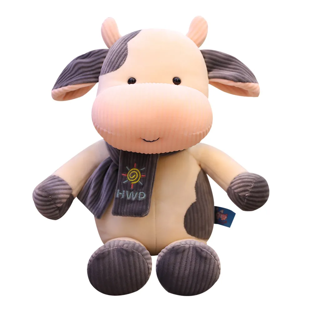 Новинка симпатичная мягкая плюшевая игрушка Huggable для коровы и крупного рогатого
