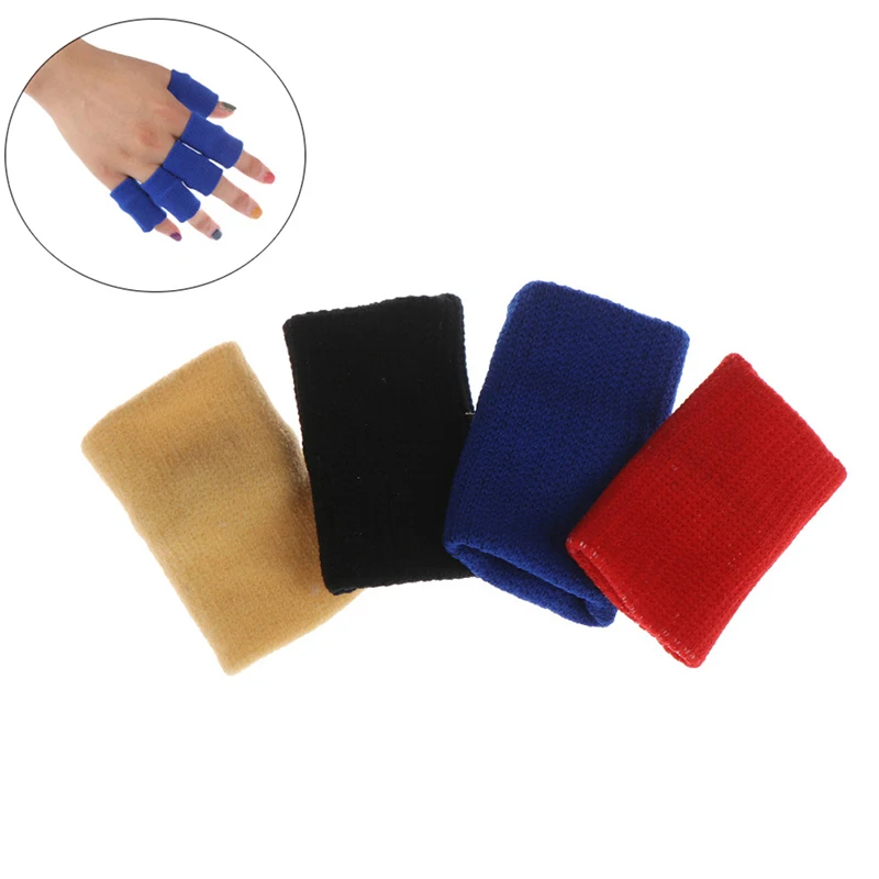 

5pcs Sport Finger Splint Guard Bands Finger Protector Guard Support Stretchy Sports Aid Band Volleyball Basketball Finger Guard