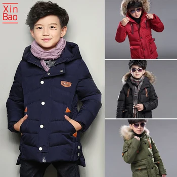 

XINBAO 2019 boys coats jackets new size 5 6 7 8 9 10 11t age husky winter autumn children clothing thickening hood wool zipper