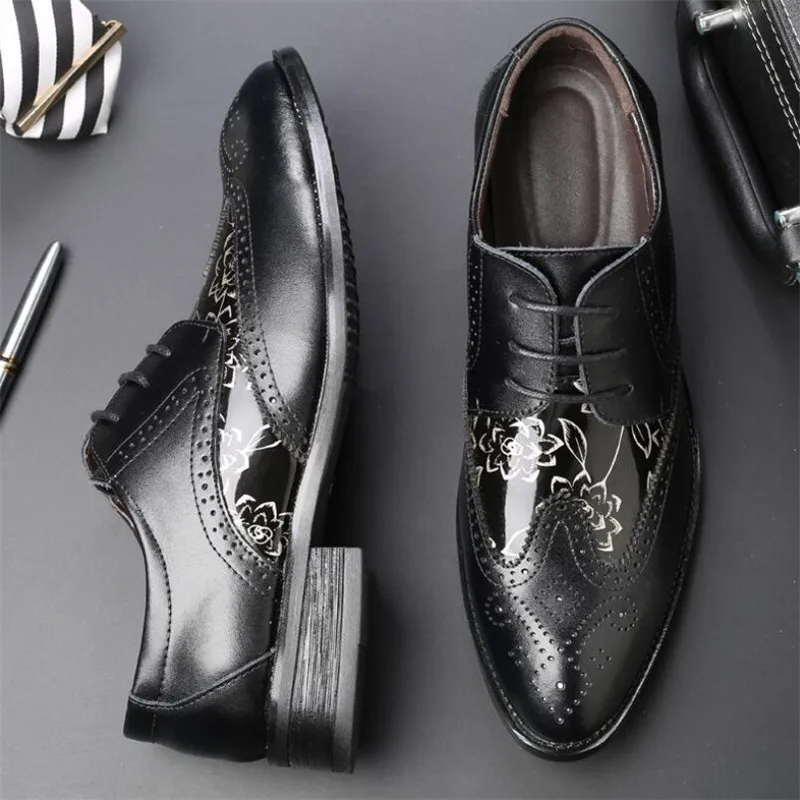 New men shoes leather solid color comfortable breathable lightweight casual shoes sneaker wear non-slip design men shoes