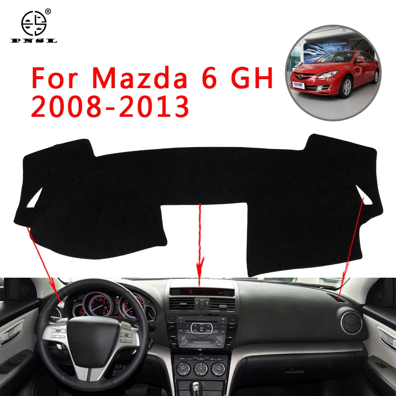 PNSL коврик для приборной панели автомобиля Mazda 6 GH 2008 2013 защита от солнца
