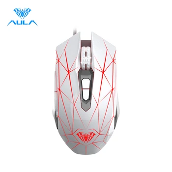 AULA S50 Gaming Mouse 2400DPI Wired Adjustable Optical LED Professional gamer Computer Mice 30IPS USB