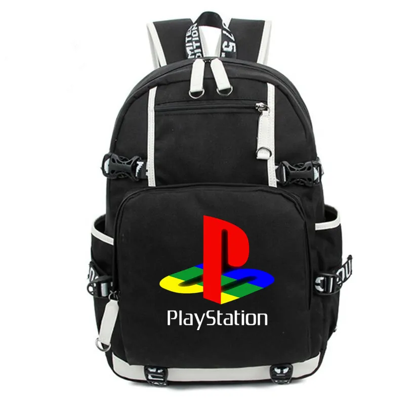 F Playstation холст рюкзак подростков mochila печать школьная сумка Книга сумка ps4 дорожная сумка для ноутбука рюкзак - Цвет: F
