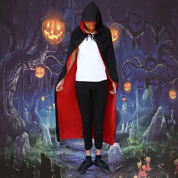

Besegad Cool Dual Sided Halloween Masquerade Christmas Witch Wizard Cloak Cape Costume with Hood Role Play Dress-up Cosplay Toy