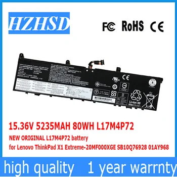 

15.36V 5235MAH 80WH L17M4P72 NEW ORIGINAL L17M4P72 battery for Lenovo ThinkPad X1 Extreme-20MF000XGE SB10Q76928 01AY968