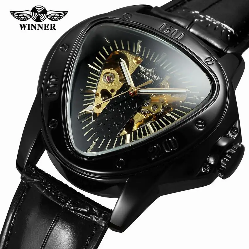 

T-Winner Genuine Product Hollow out Triangular Men Automatic Analog Watch Men's Analog Watch MEN'S Watch