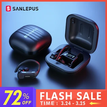 

SANLEPUS B1 Led Display Bluetooth Earphone Wireless Headphones TWS Stereo Earbuds Waterproof Noise Cancelling Headset With Mic